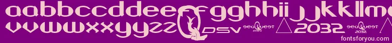 BeneathTheSurface-Schriftart – Rosa Schriften auf violettem Hintergrund