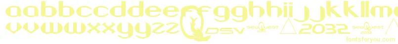 Шрифт BeneathTheSurface – жёлтые шрифты