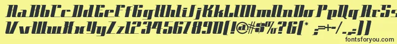 Spacecadetnf Font – Black Fonts on Yellow Background