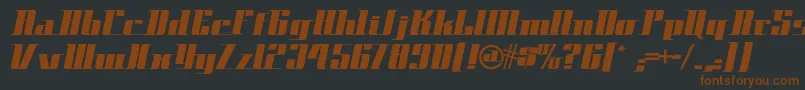 Spacecadetnf Font – Brown Fonts on Black Background