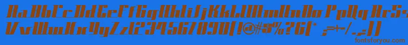 Spacecadetnf Font – Brown Fonts on Blue Background