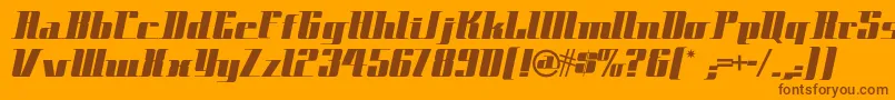 Spacecadetnf Font – Brown Fonts on Orange Background