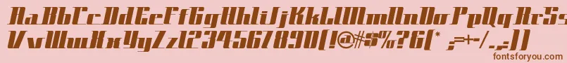 Spacecadetnf Font – Brown Fonts on Pink Background