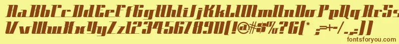 Spacecadetnf Font – Brown Fonts on Yellow Background