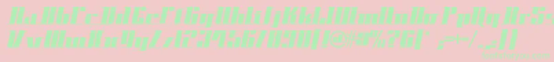Spacecadetnf Font – Green Fonts on Pink Background