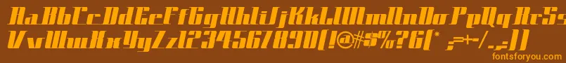 Spacecadetnf Font – Orange Fonts on Brown Background