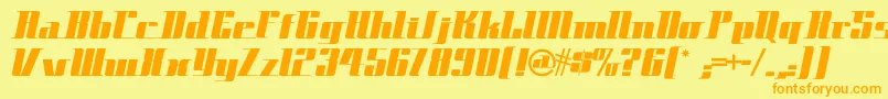 Spacecadetnf Font – Orange Fonts on Yellow Background