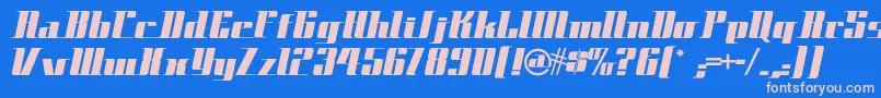 Spacecadetnf Font – Pink Fonts on Blue Background