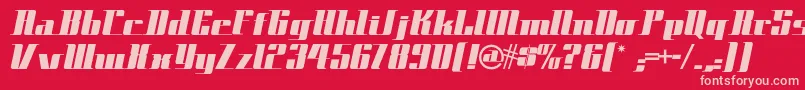 Spacecadetnf Font – Pink Fonts on Red Background