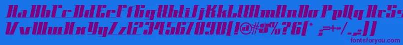 Spacecadetnf Font – Purple Fonts on Blue Background