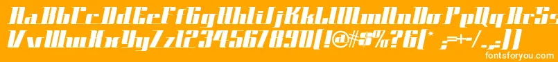 Spacecadetnf Font – White Fonts on Orange Background