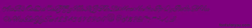 BallantinesoutlineXboldRegular Font – Black Fonts on Purple Background