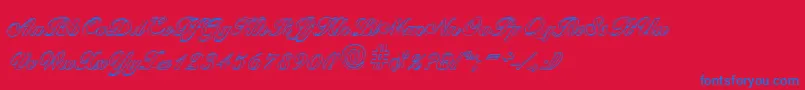 BallantinesoutlineXboldRegular Font – Blue Fonts on Red Background