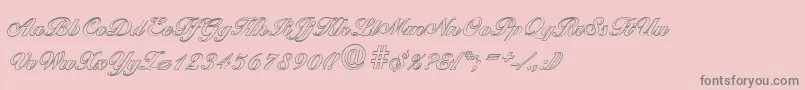 BallantinesoutlineXboldRegular Font – Gray Fonts on Pink Background