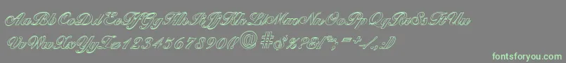 BallantinesoutlineXboldRegular Font – Green Fonts on Gray Background