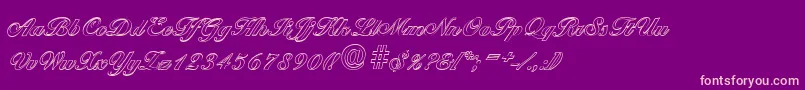 BallantinesoutlineXboldRegular Font – Pink Fonts on Purple Background