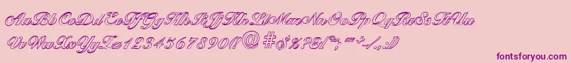 fuente BallantinesoutlineXboldRegular – Fuentes Moradas Sobre Fondo Rosa