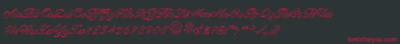BallantinesoutlineXboldRegular Font – Red Fonts on Black Background