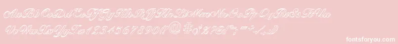 BallantinesoutlineXboldRegular Font – White Fonts on Pink Background