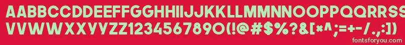 Thenextfont-fontti – vihreät fontit punaisella taustalla