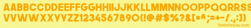 Thenextfont Font – Orange Fonts on Yellow Background