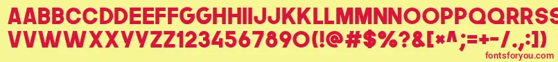 Thenextfont Font – Red Fonts on Yellow Background