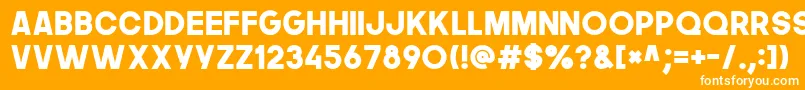 Fonte Thenextfont – fontes brancas em um fundo laranja