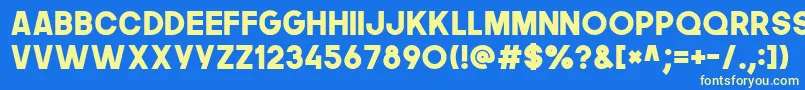 Шрифт Thenextfont – жёлтые шрифты на синем фоне