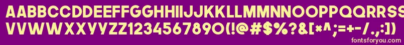 Thenextfont Font – Yellow Fonts on Purple Background