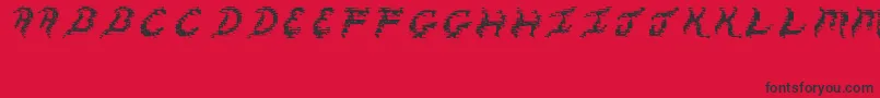 WalkOfLifeJv Font – Black Fonts on Red Background