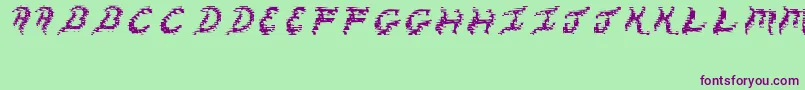 WalkOfLifeJv Font – Purple Fonts on Green Background