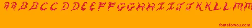 WalkOfLifeJv Font – Red Fonts on Orange Background