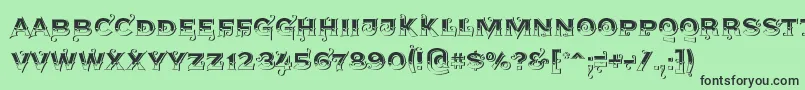 Agreloys1 Font – Black Fonts on Green Background