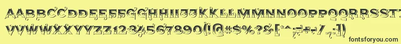 Agreloys1 Font – Black Fonts on Yellow Background