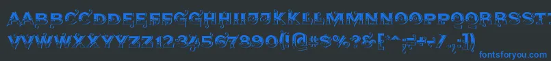 Agreloys1 Font – Blue Fonts on Black Background