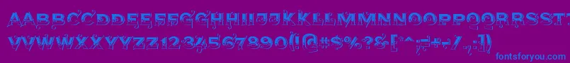 Agreloys1 Font – Blue Fonts on Purple Background