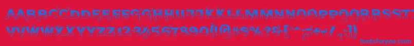 Agreloys1 Font – Blue Fonts on Red Background