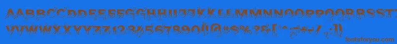 Czcionka Agreloys1 – brązowe czcionki na niebieskim tle