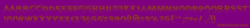 Agreloys1 Font – Brown Fonts on Purple Background