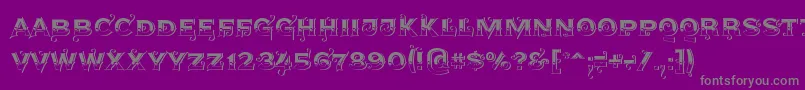 Agreloys1-Schriftart – Graue Schriften auf violettem Hintergrund