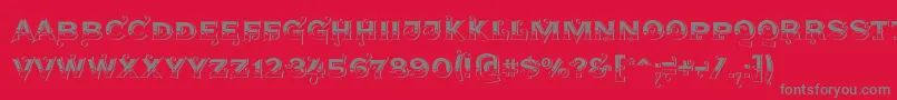 Agreloys1 Font – Gray Fonts on Red Background