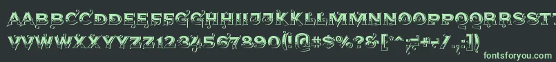 Agreloys1 Font – Green Fonts on Black Background