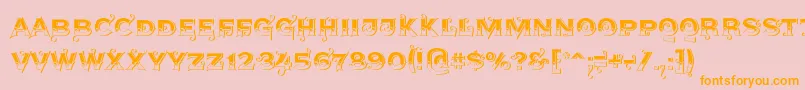 Agreloys1 Font – Orange Fonts on Pink Background