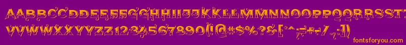 Agreloys1 Font – Orange Fonts on Purple Background