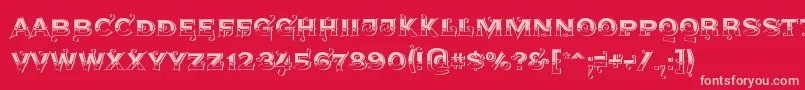 Agreloys1 Font – Pink Fonts on Red Background