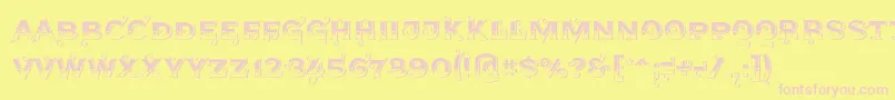 Agreloys1 Font – Pink Fonts on Yellow Background