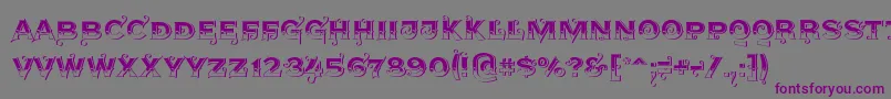 Agreloys1 Font – Purple Fonts on Gray Background