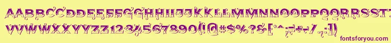 Agreloys1 Font – Purple Fonts on Yellow Background