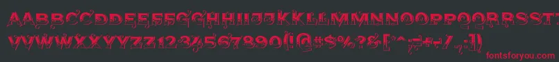 Шрифт Agreloys1 – красные шрифты на чёрном фоне