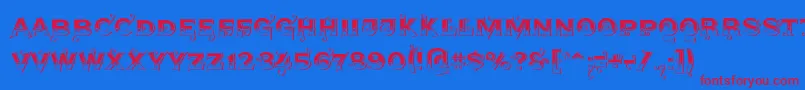 Agreloys1 Font – Red Fonts on Blue Background